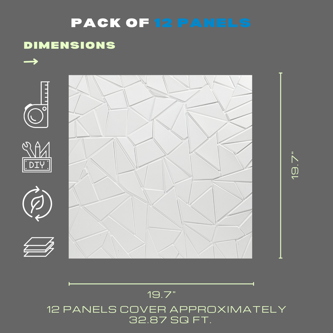 3D WALL PANEL DIAMOND ( 12 PACK )