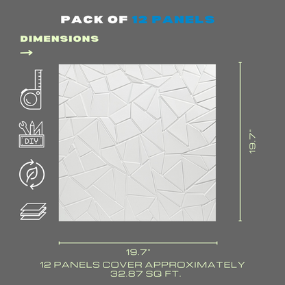3D WALL PANEL DIAMOND ( 12 PACK )