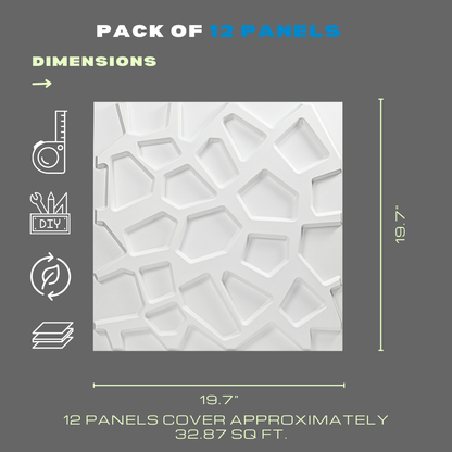 3D WALL PANEL ABSTRACT ( 12 PACK )