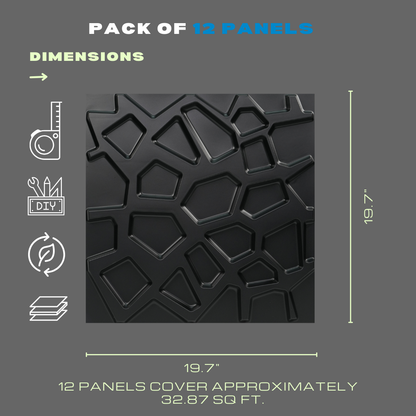 3D WALL PANEL ABSTRACT ( 12 PACK )