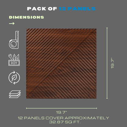3D WALL PANEL WOODEN ( 12 PACK )