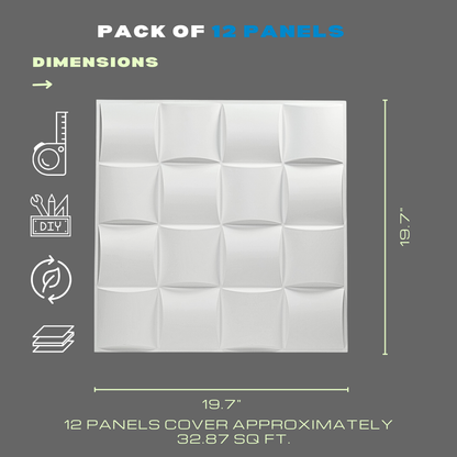 3D WALL PANEL MOSAIC ( 12 PACK )