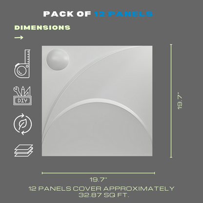 3D WALL PANEL CIRCLE ( 12 PACK )