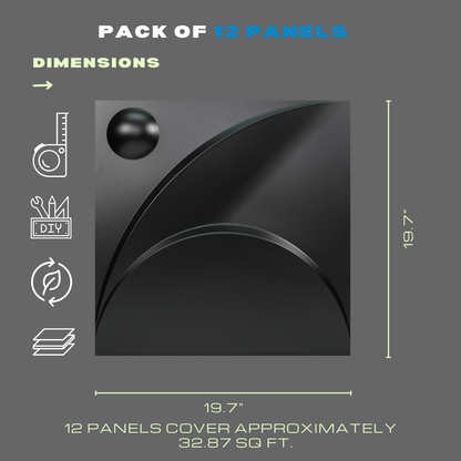 3D WALL PANEL CIRCLE ( 12 PACK )