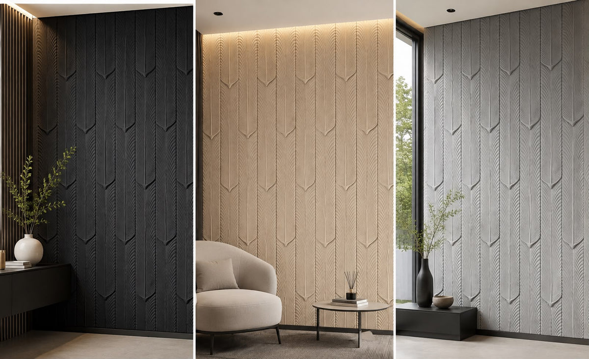 PU FEATHER - CEMENT GRAY ( 16 PACK )