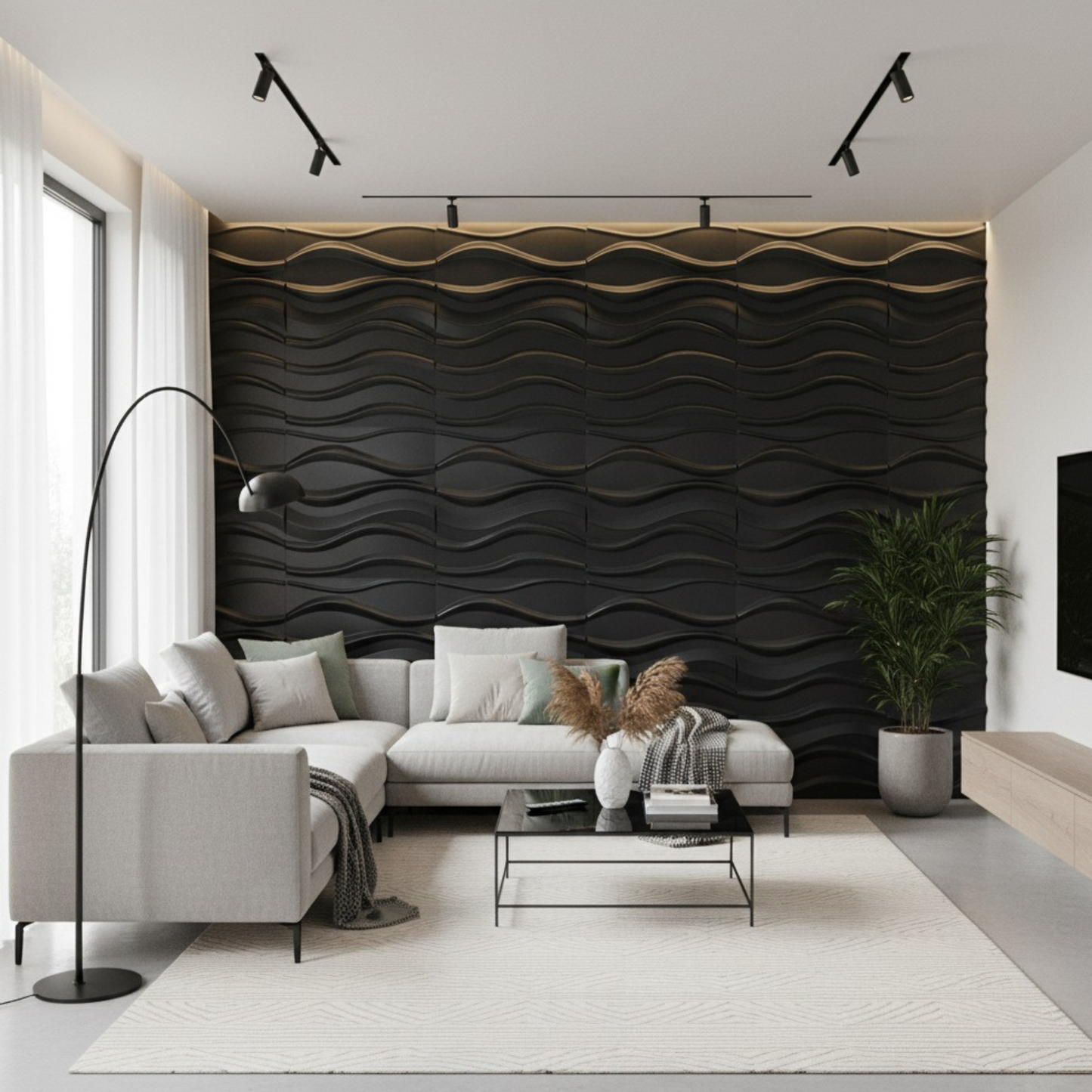 3D WALL PANEL WAVES ( 12 PACK )